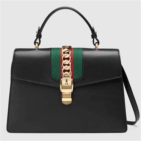 gucci sylvie medium top handle bag|Gucci sylvie bag price.